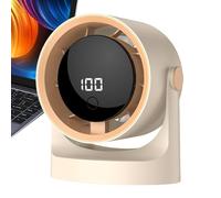 Small Fans for Bedroom, 100-Speed Digital Display Tabletop Portable Desktop Ventilator Quiet Cooling Air Circulation Fan, for Home Apartment Dormitory Office Travel Camping Nightstand Hotel Use
