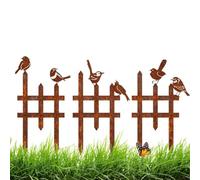 Small Fence For Garden | 3 Pieces Ground Bird Design Edging Stake | Potted Plant Fence cylindrical latch ears for effortless step-in installation, completely omitting excavation and tool use to form a