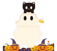Small Figurines for Phone, Halloween Ghost Mini Figures, Peel-and-Stick Decorations Smartphone, Tablet, Car Dashboard, Cute Halloween Accessories Men and Women Kids Adult More