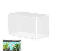 Small Fish Tank, Extra Clear Glass Terrarium, Transparent Mini Aquarium Bowl, Multipurpose Display Container, 11.42x5.91x6.1 Inches, for Shrimp, Spider, Men, Women, Temporary Space