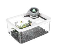 Small Fish Tank, Landscape Tank, 11.42x8.66x4.72 Inches Built in Light, Turtle Aquarium for Bedroom, Desktop, Jellyfish, Bookshelf, Hospital, Aquaponics, Reef, Shrimp