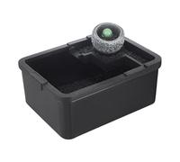 Small Fish Tank, Landscape Tank, 11.42x8.66x4.72in, Desktop Hydroponic Aquarium, USB Pump and Light Included, Ideal for Bedroom, Desktops, Jellyfish, Bookshelf, Shrimp, White/Black