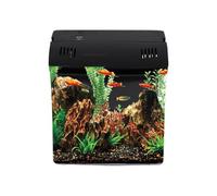 Small Fish Tank with Filter - Betta Aquarium for Home Office | Compact Pet Accessory with Clear Design & Durable Build for Jellyfish Frog Shrimp Turtle Reef Table Desk Aquatic Display
