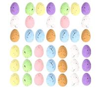 Small Foam Easter Eggs, 100X Decorative Speckled Eggs, 0,98 x 1,57 in Colorful Dots Design, Tiny Foam Egg for Wreaths, Centerpieces, Basket Fillers, Springtime Decorations