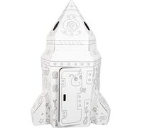 Small Foot 10018 Rocket Playhouse Made of Sturdy Craft Cardboard, Customisable with Colouring Pencils or Felt Painters Juguete, Multicolor, 105 x 105 x 169 cm (Tektorado