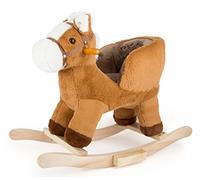 Small Foot 10616 Un Caballo mecedor Hecho de Tela Suave con un práctico Asiento y Asas para Mayor Seguridad Durante los Ruidos de balanceo, Galope y Sonido con Solo Pulsar un botón