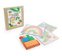 Small Foot 10668 Juego de Manualidades con imágenes de La pequeña Oruga Nimmersatt, Incluye Tres Plantillas de Mosaico y Materiales para Manualidades, promueve la Creatividad