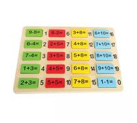 Small Foot 10716 - Placas de cálculo de Azulejos de Madera Colorida para el Aprendizaje Divertido de sumas y restas, Incluye Tablero layinf con soluciones Impresas