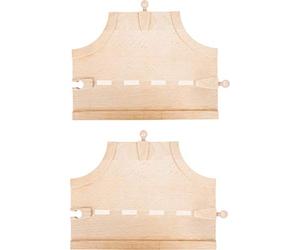 Small Foot 10810 Street Set T-Crossing de Madera, 2 Piezas, Compatible con Todos los ferrocarriles de Madera comunes, a Partir de 3 años