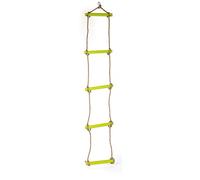 Small Foot 10878 - Escalera de Cuerda de Material Resistente a la Intemperie con Ganchos de Seguridad y radios Coloridos, utilizable en Interiores y Exteriores, Apta para niños a Partir de 3 años,