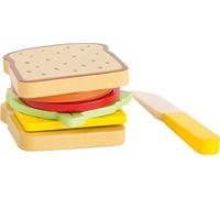 Small Foot 10889 - Juego de aperitivos de madera con diseño de pan de sándwich a partir de 3 años