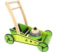 Small Foot 11292 - Carrito de Madera para Aprender a Andar con cortacésped, Certificado FSC 100%, Juguete Activo de rol, Multicolor