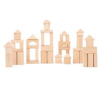 Small Foot 11396 Ladrillos de Madera Natural, Madera, Certificado FSC® 100%, 50 Piezas, Kit de Juego de construcción Robusta