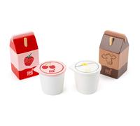 Small Foot 11440 Dairy Products Set Fresh, Made of Wood, Role (Importación USA)