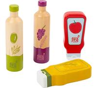Small Foot-11445 Conjunto de Salsas y aceites Fresh, de Madera, Accesorios para Las Tiendas del Mercado y cocinas Infantiles Juguetes, Multicolor (11445)