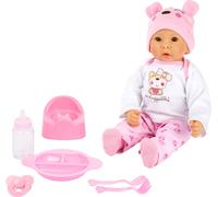 11522 Muñeca para bebé niña con Accesorios, Small Foot, Juegos de Roles, con Cuerpo Blando, 5 Piezas