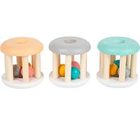 Small Foot 11712 Baby Rattle Pastel, sonajero de Madera en un Set de 3 para bebé