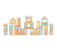 Bloques de Construcción de Madera en Tonos Pastel - Juego de 50 para Construir Obras Maestras