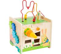 Small Foot Foot-11732 Cubo, Juguete motricidad de Madera, Cinco Lados jugables, a Partir de 12 Meses. Conejo Toys, Multicolor, Small (11732)
