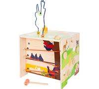 Small Foot 11733 Cubo de motricidad La Vida en la Granja, Circuito motriz, Encajar, Colores, a Partir de 1 año.