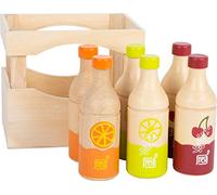Small Foot 11739 Caja de Botellas Fresh, Madera, Acc. para la Tienda Infantil, Juego de rol, a Partir de 3 años.