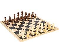Small Foot 11784 Ajedrez y Damas XL de Madera, small foot, 2 Jugadores, 2 Juegos de Mesa Extra Grandes, a Partir de los 6 los años