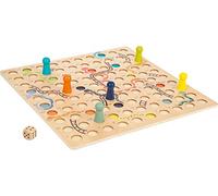 Small Foot 11785 Juego de Escalera y Serpientes XL, Madera para 6 Jugadores, Juego de Mesa, a Partir de los 4 años