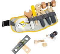 Small Foot 11807 Cinturón de Herramientas Miniwob, Ajustable, Diferentes Herramientas de Madera, a Partir de 3 años.