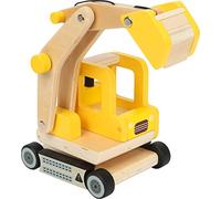 Small Foot 12010 - Excavadora de Madera con certificación FSC 100%, Brazo articulado, rotación de 360 Grados, Juguete de construcción en casa, Multicolor