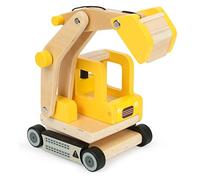 Small Foot 12010 - Excavadora de Madera con certificación FSC 100%, Brazo articulado, rotación de 360 Grados, Juguete de construcción en casa, Multicolor