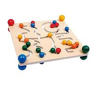 Small Foot 7230 Tablero motriz de Madera con Doble Cara, Juego de Habilidad para niños pequeños y del jardín Infantil