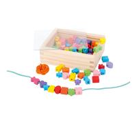 small foot 7594 threading set, with wooden beads in many colou (Importación USA)