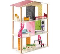 Small Foot 7809 Casa de muñecas Charlotte de Madera, 3 Pisos con 12 Muebles, se Puede Jugar Desde Cada Lado, a Partir de 3 años Toys