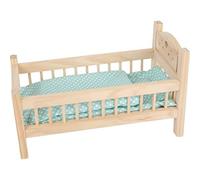 Small Foot Company 9601 - Cama pequeña de muñeca, a juego con la ropa de cama (sábanas de colores surtidos, la elección del diseño no es gratuito)