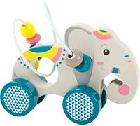 Small Foot Animal Jungle para Arrastrar con Lazos de motricidad para niños a Partir de los 12 Meses, FSC 100% Certificado de Madera Robusta y Pintada de Colores. Juguetes, Naranja (11088)