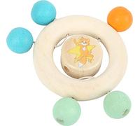 Small Foot Baby 10655 - Juguete de Agarre de Madera con el pequeño Zorro Lex con Elementos rotativos y rotativos como Discos y Cuentas, Ideal para Manos Infantiles