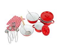 Small Foot Batería de Cocina Roja 13 Piezas