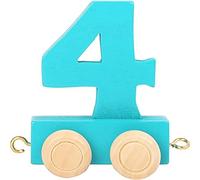 Small Foot by Legler Design 10566 - Juego de 4 Ruedas de Madera de Colores (4", conexión con Otros números