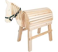 Small Foot Caballo de Madera, para niños a Partir de 3 años, Caballo con Ayuda para Montar y Cabestro; Apto para Uso al Aire Libre