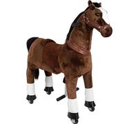 small foot Caballo de Montar con Ruedas de Felpa, Caballito de Juguete, hasta 50kg, para niños a Partir de 5 años, 12462