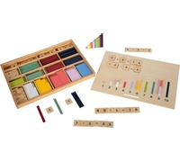 small foot Caja de Aprendizaje de aritmética Barras con números Educate, Madera, niños a Partir de 6 años, 12559, Color Colorido