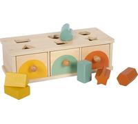 Small Foot Cajornera de Encaje Montessori de Madera FSC® con 6 Bloques de Colores, Desde 1 año, 12746