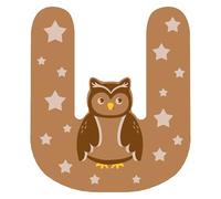 Small Foot - Carta infantil de animales de madera - U