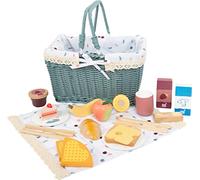Small Foot Cesta de Picnic Tasty, Acc. Cocina y Tienda Infantil, Juego de rol para niños a Partir de 3 años, 12325 Juguete, Multicolor, Piccolo