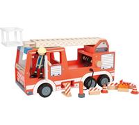 small foot Coche de Bomberos, Madera, con Escalera giratoria, Manguera, Acc. Juego Bomberos, a Partir 3 años, 12657