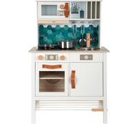 small foot Cocina Infantil Blanco Tasty, Madera Placa luz Sonido, In cc.de 5 Uni, de 3 años, 12673, Color Colorido