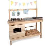 Small Foot Cocina y Tienda para Barro Madera al Aire Libre XL, Grifo y Accesorios, al Aire Libre, 12790