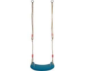 Small Foot Columpio Azul, Asiento Apto Intemperie Cuerdas plástico Resistente 3 años 12793