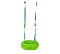 Small Foot- Columpio de neumáticos Hecho de Material Intemperie, Resistente hasta Dos Personas o máx. 100 kg, diversión Segura para niños a Partir de 3 años, Color Verde, S (10875)