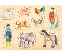 Small Foot Company-11500 Rompecabezas de Encaje La Granja y la Vida en el Campo de Madera con Diferentes Motivos,a Partir de los 12 Meses juguetes, Multicolor (11500) , color/modelo surtido